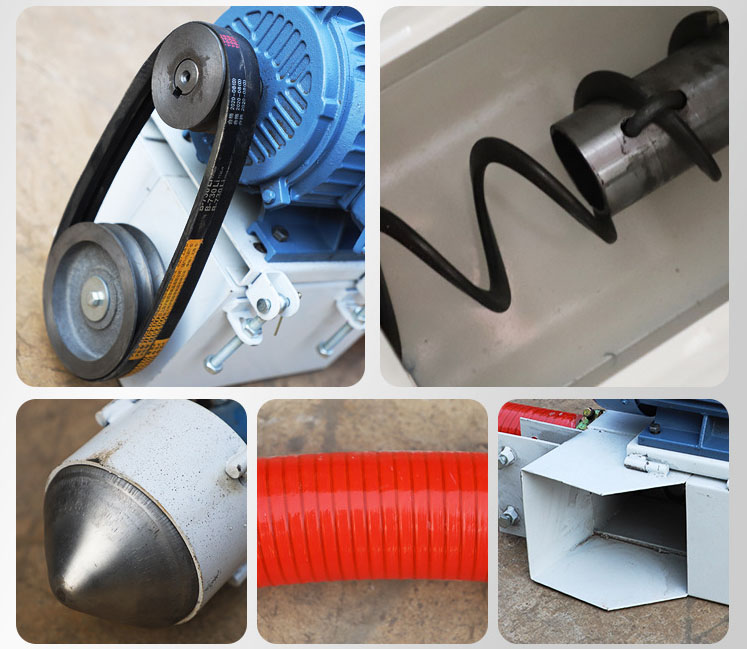 吸沙機器驅（qū）動裝置由：螺旋，進料口，減速帶等